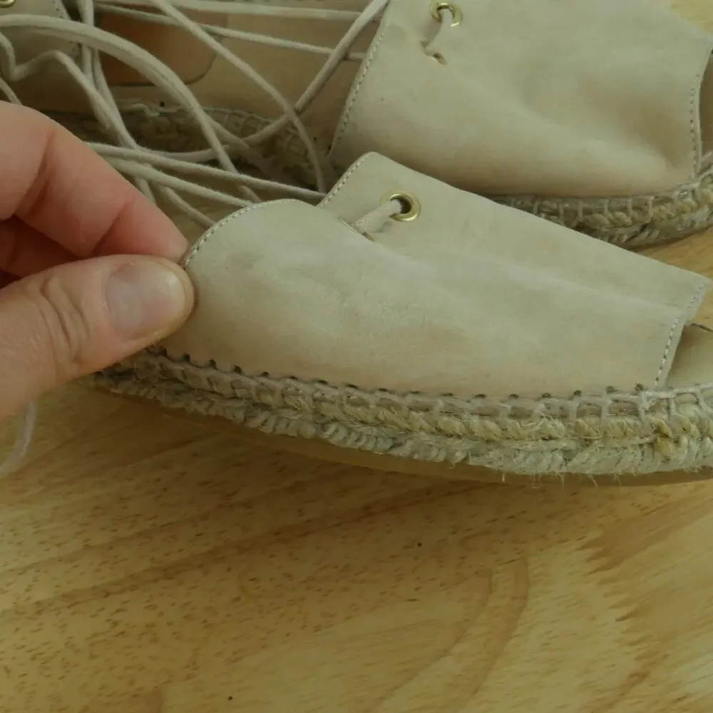 Kanna EU 41 US 10 Espadrilles Ankle‎ Tie Sandals Preppy Coastal Resort Vacation